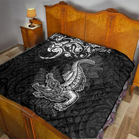 New Zealand Crocodile Tattoo and Fern Quilt Maori Pattern LT03 - Polynesian Pride