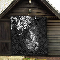 New Zealand Crocodile Tattoo and Fern Quilt Maori Pattern LT03 - Polynesian Pride