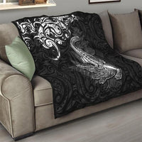 New Zealand Crocodile Tattoo and Fern Quilt Maori Pattern LT03 - Polynesian Pride