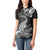 New Zealand Crocodile Tattoo and Fern Women Polo Shirt Maori Pattern