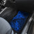 New Zealand Crocodile Tattoo and Fern Car Mats Maori Pattern Blue Color