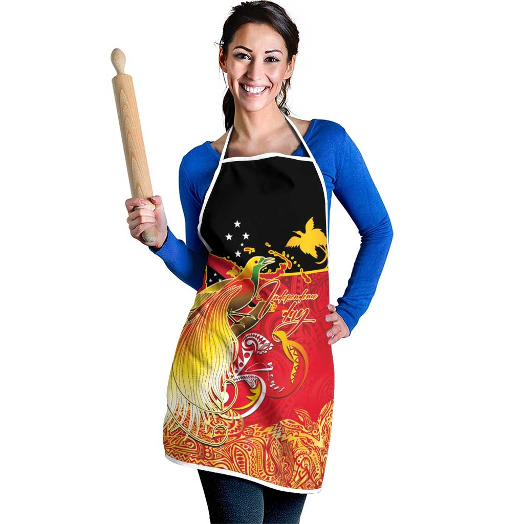 Papua New Guinea Independence Day Apron Happy Anniversary 50th Bird-of-paradise Melanesian Tattoos - Polynesian Pride