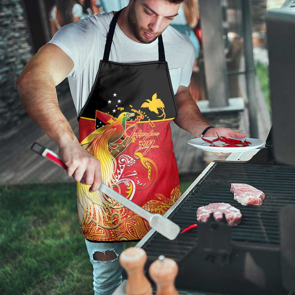 Papua New Guinea Independence Day Apron Happy Anniversary 50th Bird-of-paradise Melanesian Tattoos - Polynesian Pride