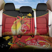 Papua New Guinea Independence Day Back Car Seat Cover Happy Anniversary 50th Bird-of-paradise Melanesian Tattoos - Polynesian Pride