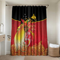 Papua New Guinea Independence Day Bathroom Set Happy Anniversary 50th Bird-of-paradise Melanesian Tattoos - Polynesian Pride