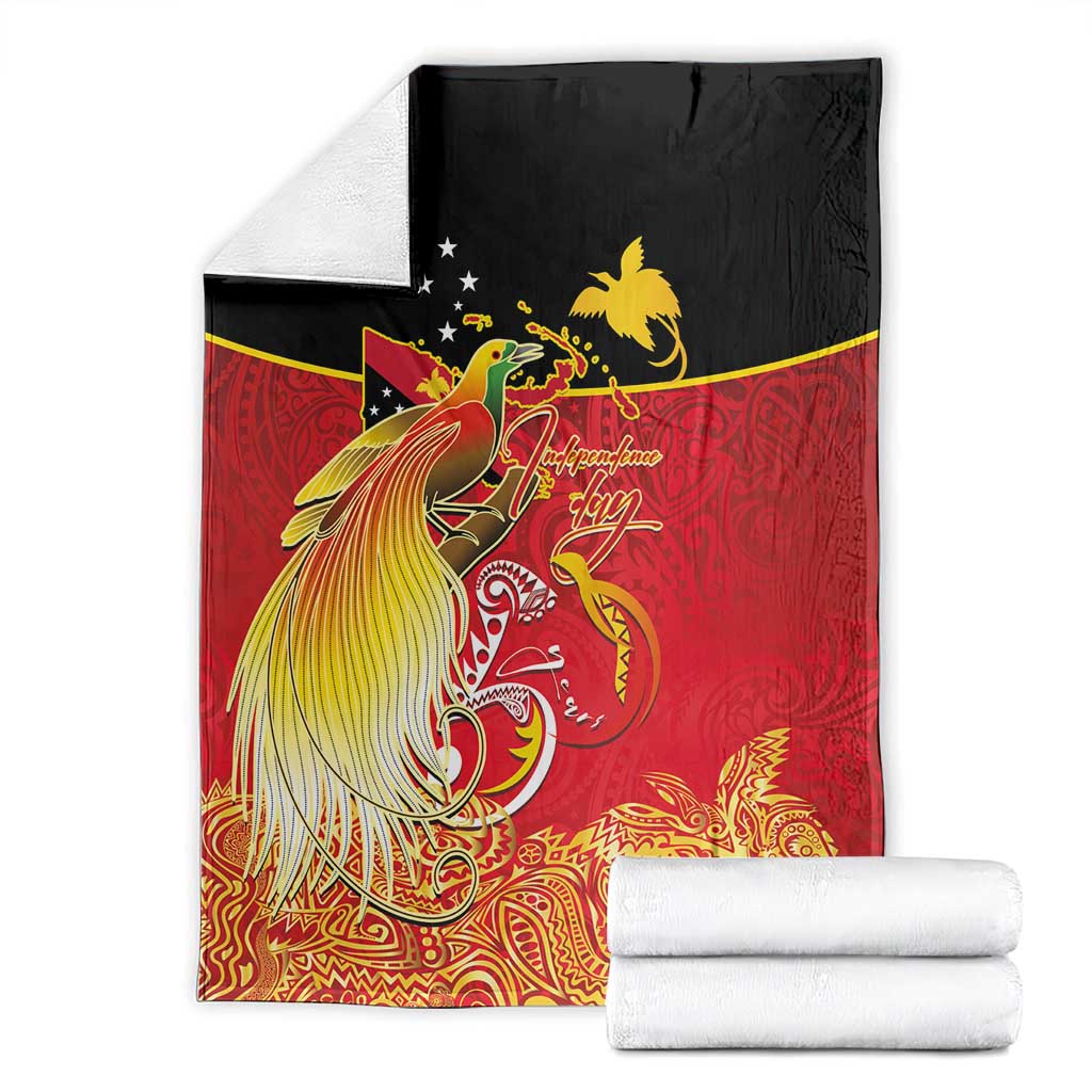 Papua New Guinea Independence Day Blanket Happy Anniversary 50th Bird-of-paradise Melanesian Tattoos LT03 - Polynesian Pride