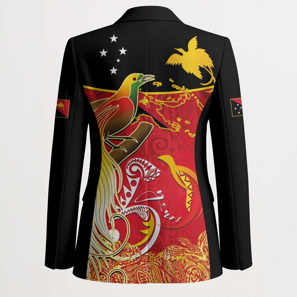Papua New Guinea Independence Day Blazer Happy Anniversary 50th Bird-of-paradise Melanesian Tattoos - Polynesian Pride