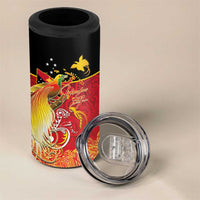 Papua New Guinea Independence Day 4 in 1 Can Cooler Tumbler Happy Anniversary 50th Bird-of-paradise Melanesian Tattoos - Polynesian Pride
