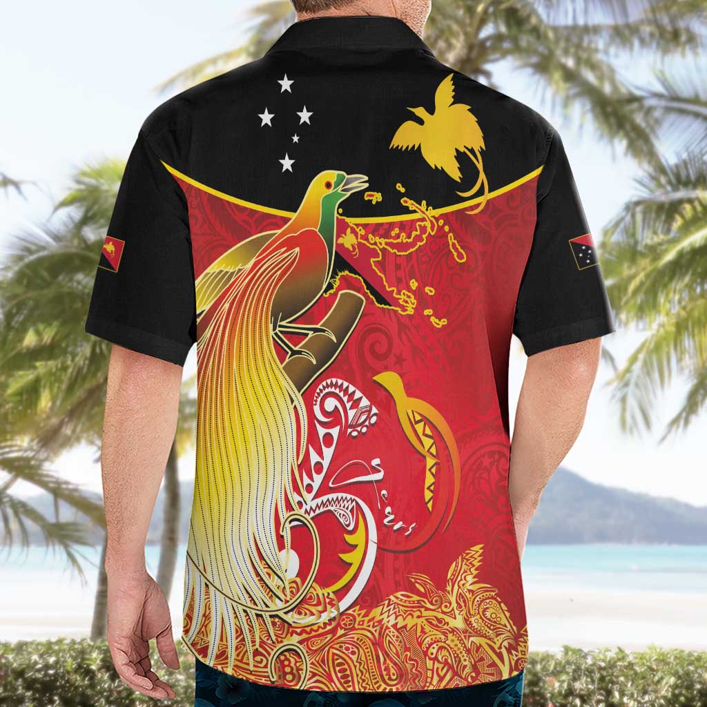 Papua New Guinea Independence Day Hawaiian Shirt Happy Anniversary 50th Bird-of-paradise Melanesian Tattoos - Polynesian Pride