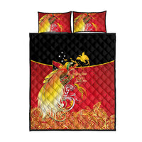 Papua New Guinea Independence Day Quilt Bed Set Happy Anniversary 50th Bird-of-paradise Melanesian Tattoos LT03 - Polynesian Pride