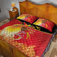 Papua New Guinea Independence Day Quilt Bed Set Happy Anniversary 50th Bird-of-paradise Melanesian Tattoos LT03 - Polynesian Pride