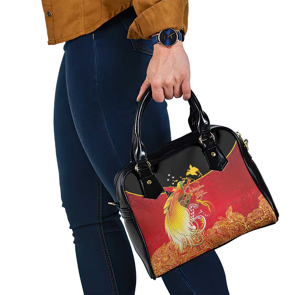 Papua New Guinea Independence Day Shoulder Handbag Happy Anniversary 50th Bird-of-paradise Melanesian Tattoos LT03 - Polynesian Pride
