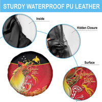 Papua New Guinea Independence Day Spare Tire Cover Happy Anniversary 50th Bird-of-paradise Melanesian Tattoos - Polynesian Pride
