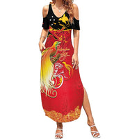 Papua New Guinea Independence Day Summer Maxi Dress Happy Anniversary 50th Bird-of-paradise Melanesian Tattoos - Polynesian Pride