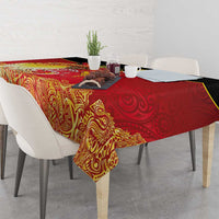 Papua New Guinea Independence Day Tablecloth Happy Anniversary 50th Bird-of-paradise Melanesian Tattoos LT03 - Polynesian Pride