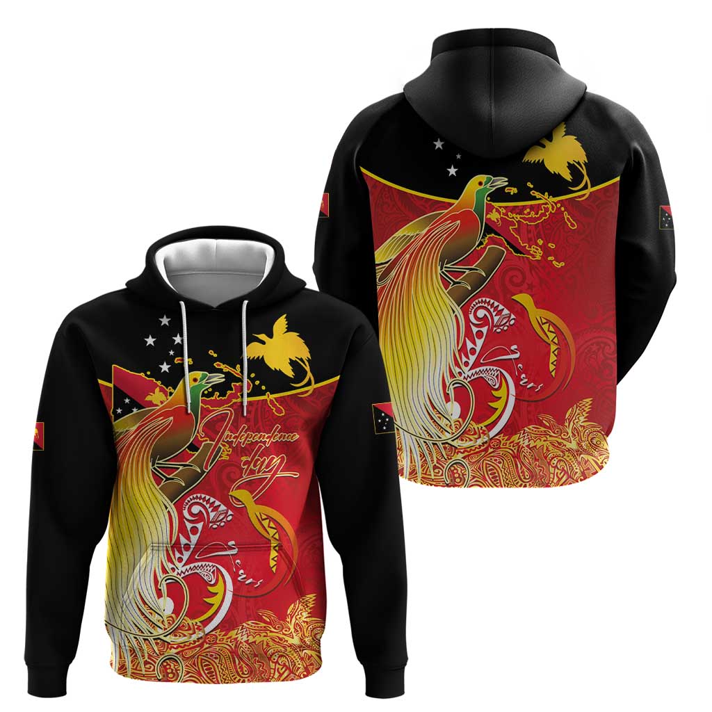 Papua New Guinea Independence Day Zip Hoodie Happy Anniversary 50th Bird-of-paradise Melanesian Tattoos LT03 - Polynesian Pride