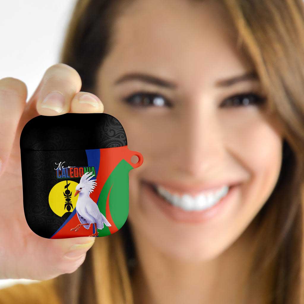New Caledonia AirPods Case Kagu Bird and The Seal with Melanesian Culture - Polynesian Pride