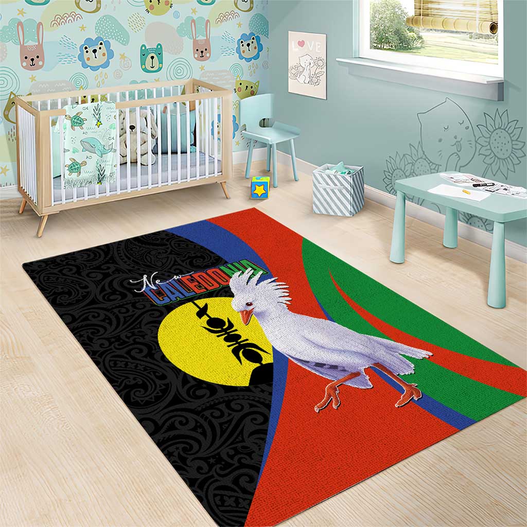 New Caledonia Area Rug Kagu Bird and The Seal with Melanesian Culture LT03 - Polynesian Pride