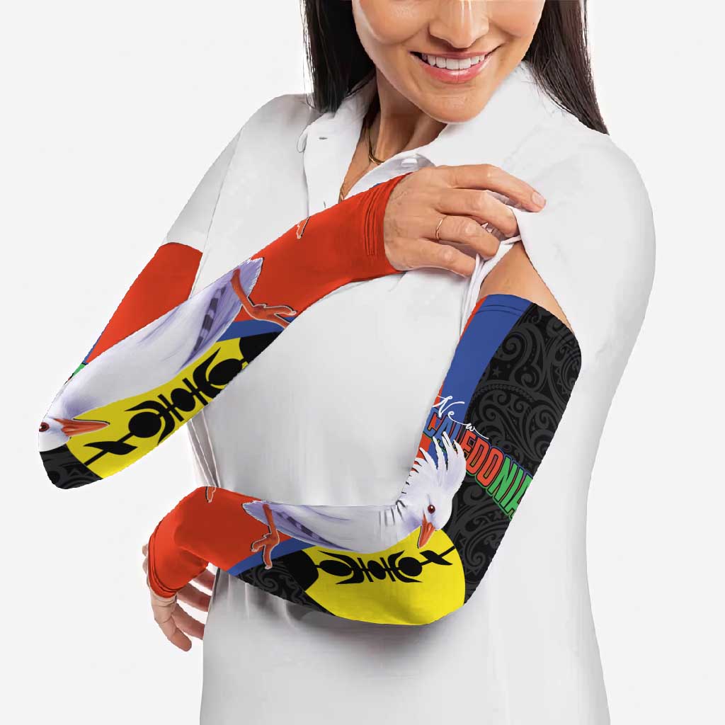 New Caledonia Arm Sleeves Kagu Bird and The Seal with Melanesian Culture - Polynesian Pride