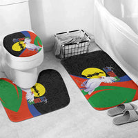 New Caledonia Bathroom Set Kagu Bird and The Seal with Melanesian Culture - Polynesian Pride