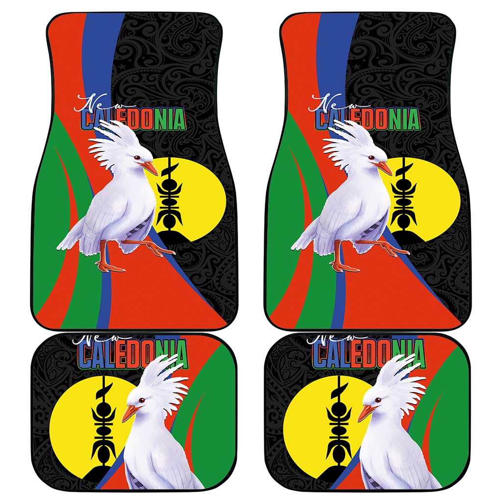 New Caledonia Car Mats Kagu Bird and The Seal with Melanesian Culture LT03 - Polynesian Pride