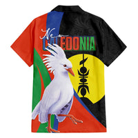 New Caledonia Family Matching Off The Shoulder Long Sleeve Dress and Hawaiian Shirt Kagu Bird and The Seal with Melanesian Culture - Polynesian Pride