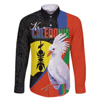 New Caledonia Family Matching Off The Shoulder Long Sleeve Dress and Hawaiian Shirt Kagu Bird and The Seal with Melanesian Culture - Polynesian Pride