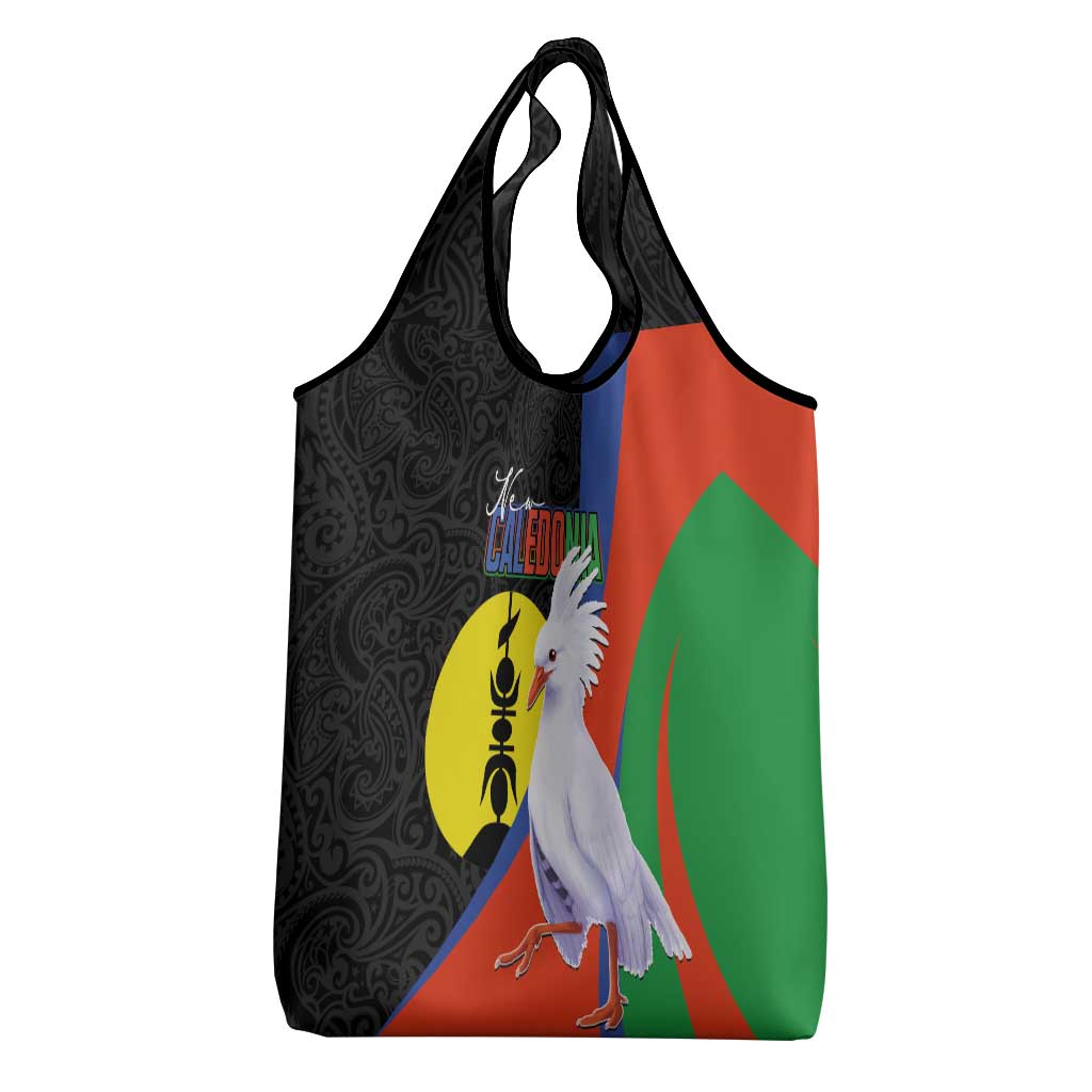 New Caledonia Grocery Bag Kagu Bird and The Seal with Melanesian Culture LT03 - Polynesian Pride