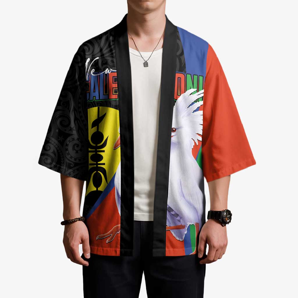 New Caledonia Kimono Kagu Bird and The Seal with Melanesian Culture - Polynesian Pride