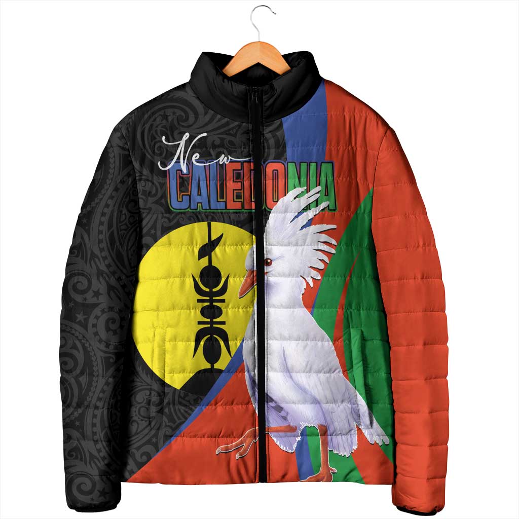 New Caledonia Padded Jacket Kagu Bird and The Seal with Melanesian Culture - Polynesian Pride
