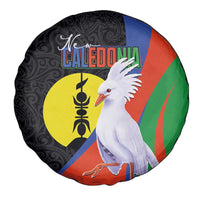 New Caledonia Spare Tire Cover Kagu Bird and The Seal with Melanesian Culture - Polynesian Pride