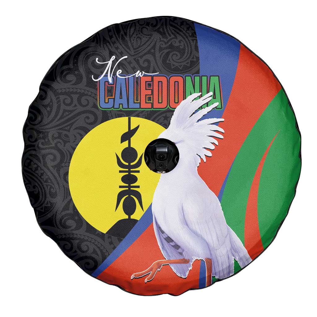 New Caledonia Spare Tire Cover Kagu Bird and The Seal with Melanesian Culture - Polynesian Pride
