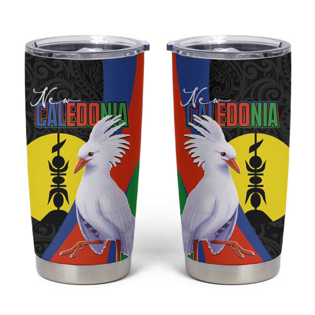 New Caledonia Tumbler Cup Kagu Bird and The Seal with Melanesian Culture - Polynesian Pride