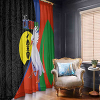 New Caledonia Window Curtain Kagu Bird and The Seal with Melanesian Culture LT03 - Polynesian Pride