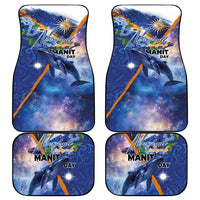 Marshall Islands Manit Day Car Mats Grunge National Flag with Whales and Tribal Tattoos LT03 - Polynesian Pride