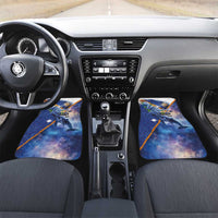 Marshall Islands Manit Day Car Mats Grunge National Flag with Whales and Tribal Tattoos LT03 Set 2pcs - Front Blue - Polynesian Pride