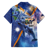 Marshall Islands Manit Day Family Matching Summer Maxi Dress and Hawaiian Shirt Grunge National Flag with Whales and Tribal Tattoos LT03 - Polynesian Pride