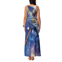 Marshall Islands Manit Day Family Matching Tank Maxi Dress and Hawaiian Shirt Grunge National Flag with Whales and Tribal Tattoos LT03 - Polynesian Pride