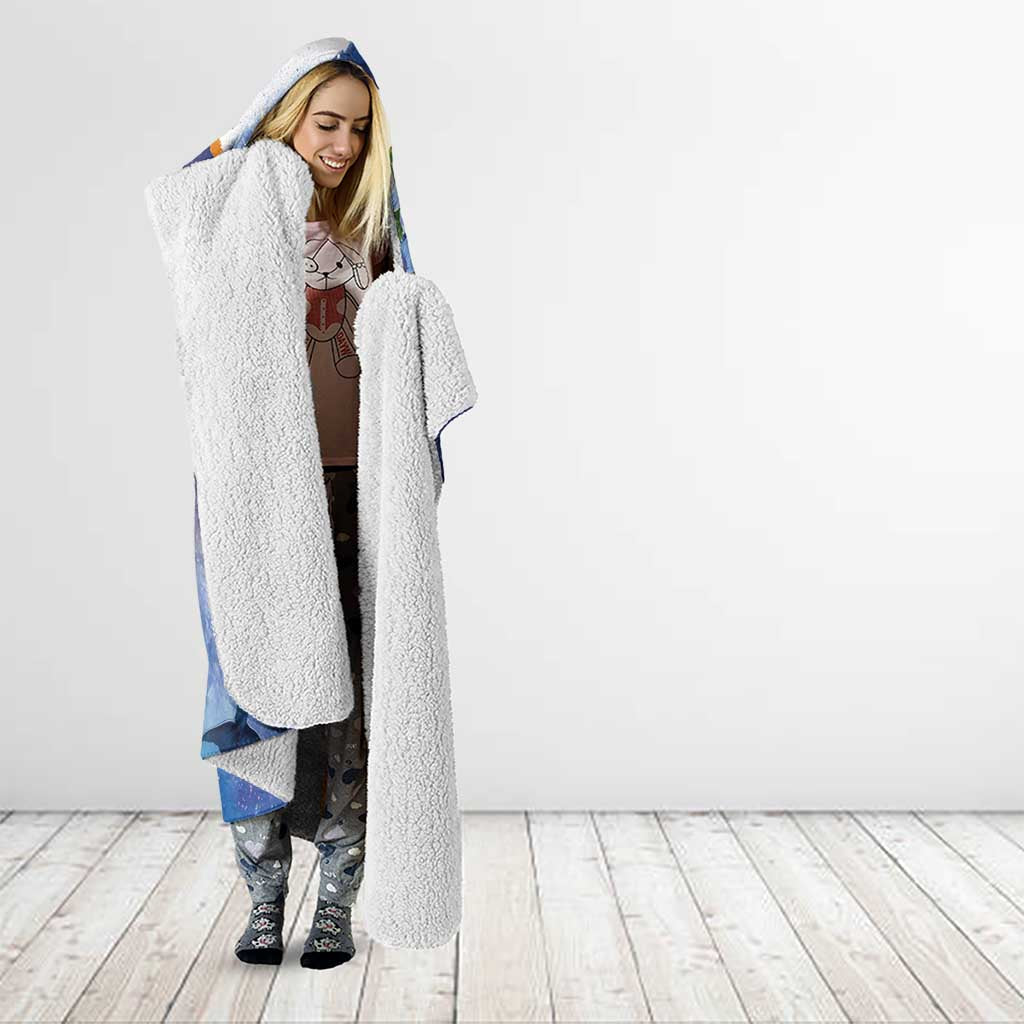 Marshall Islands Manit Day Hooded Blanket Grunge National Flag with Whales and Tribal Tattoos LT03 - Polynesian Pride