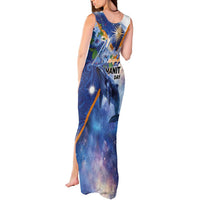 Marshall Islands Manit Day Tank Maxi Dress Grunge National Flag with Whales and Tribal Tattoos LT03 - Polynesian Pride