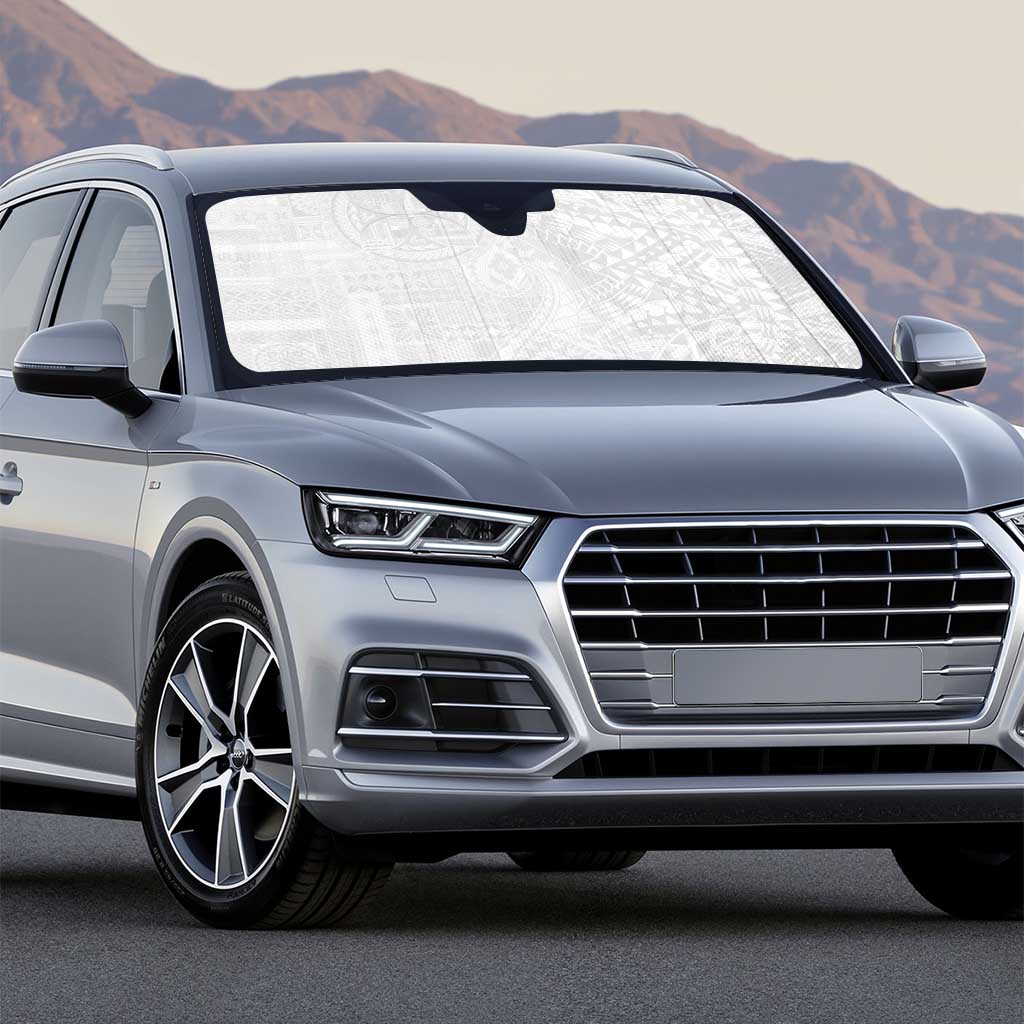 Samoan Culture-Lotu Tamaiti Auto Sun Shade Siapo and Polynesian Art Tattoos - Polynesian Pride