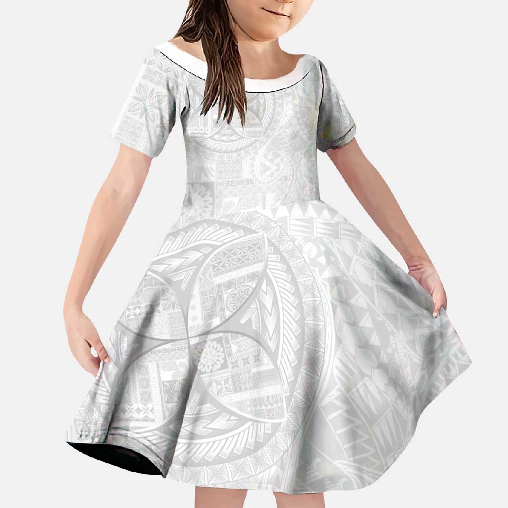 Samoan Culture-Lotu Tamaiti Family Matching Mermaid Dress and Hawaiian Shirt Siapo and Polynesian Art Tattoos - Polynesian Pride