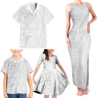 Samoan Culture-Lotu Tamaiti Family Matching Tank Maxi Dress and Hawaiian Shirt Siapo and Polynesian Art Tattoos - Polynesian Pride