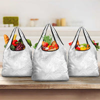 Samoan Culture-Lotu Tamaiti Grocery Bag Siapo and Polynesian Art Tattoos LT03 3-pack One Size White - Polynesian Pride