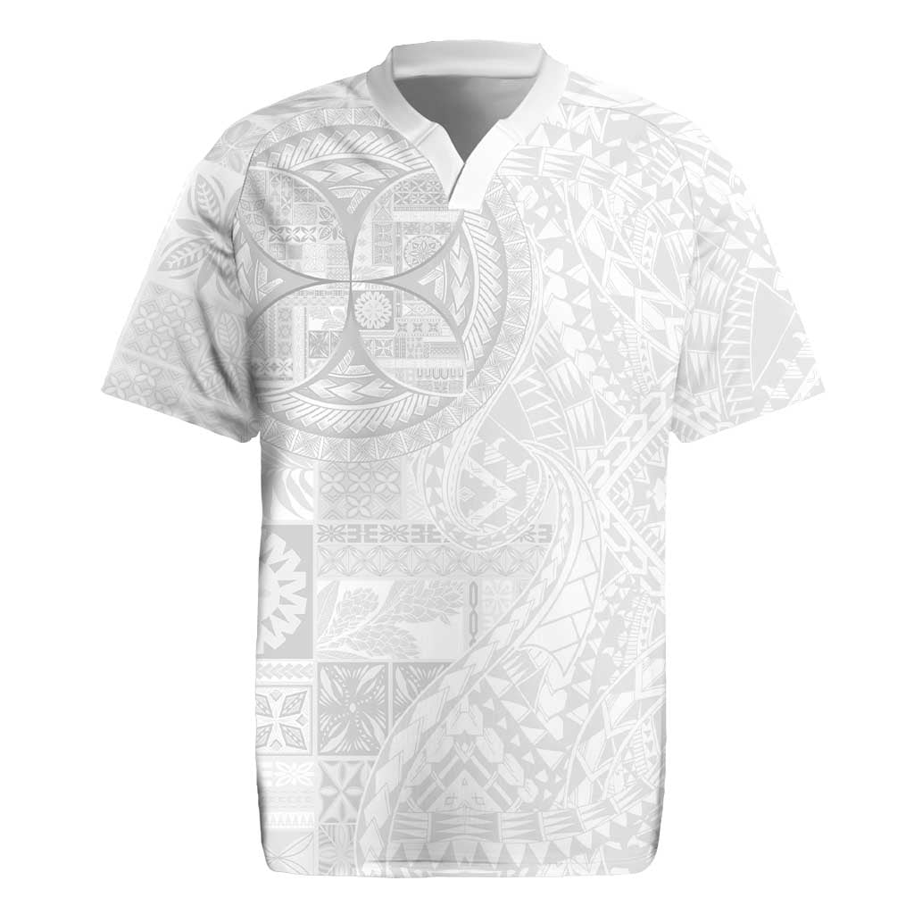 Samoan Culture-Lotu Tamaiti Rugby Jersey Siapo and Polynesian Art Tattoos - Polynesian Pride