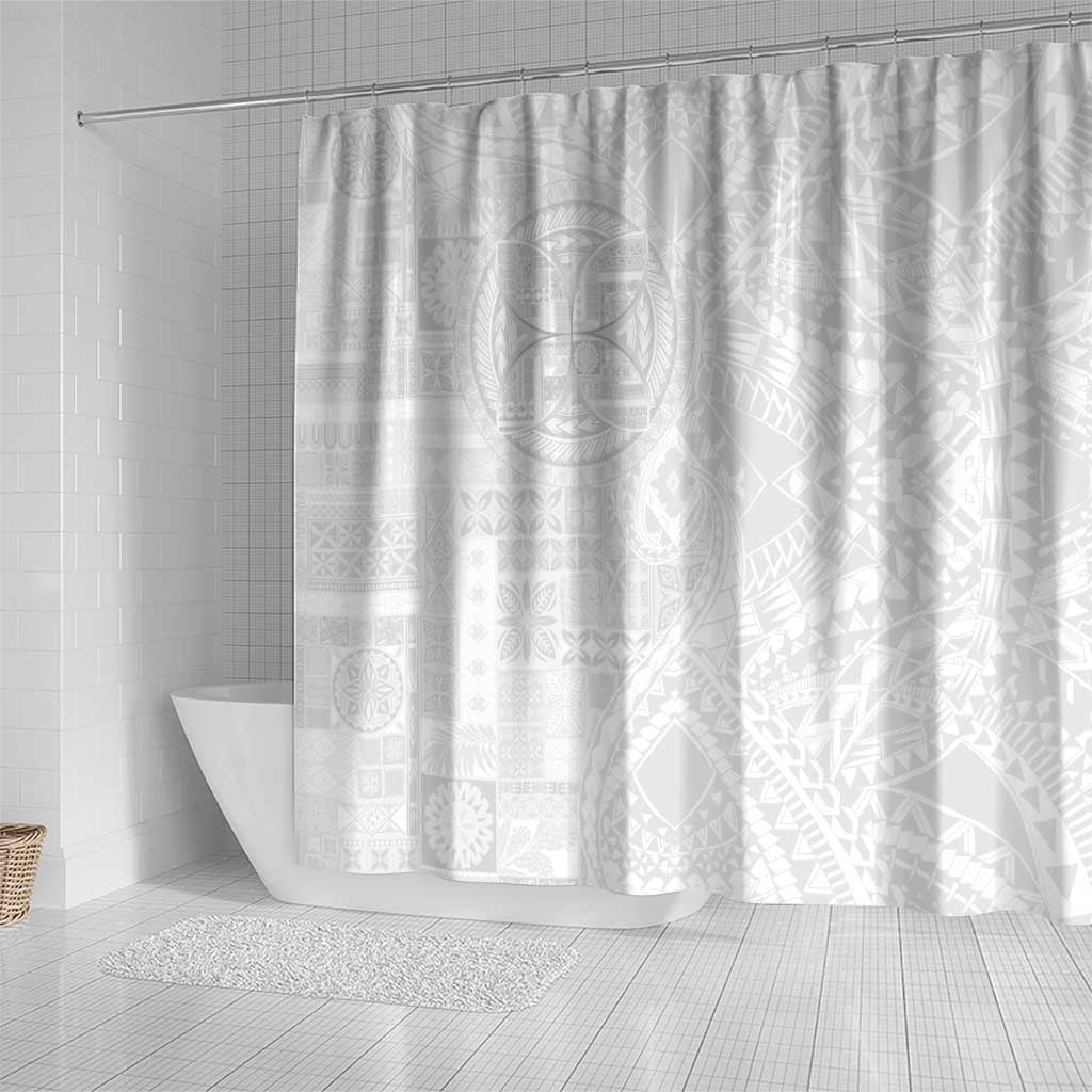 Samoan Culture-Lotu Tamaiti Shower Curtain Siapo and Polynesian Art Tattoos - Polynesian Pride
