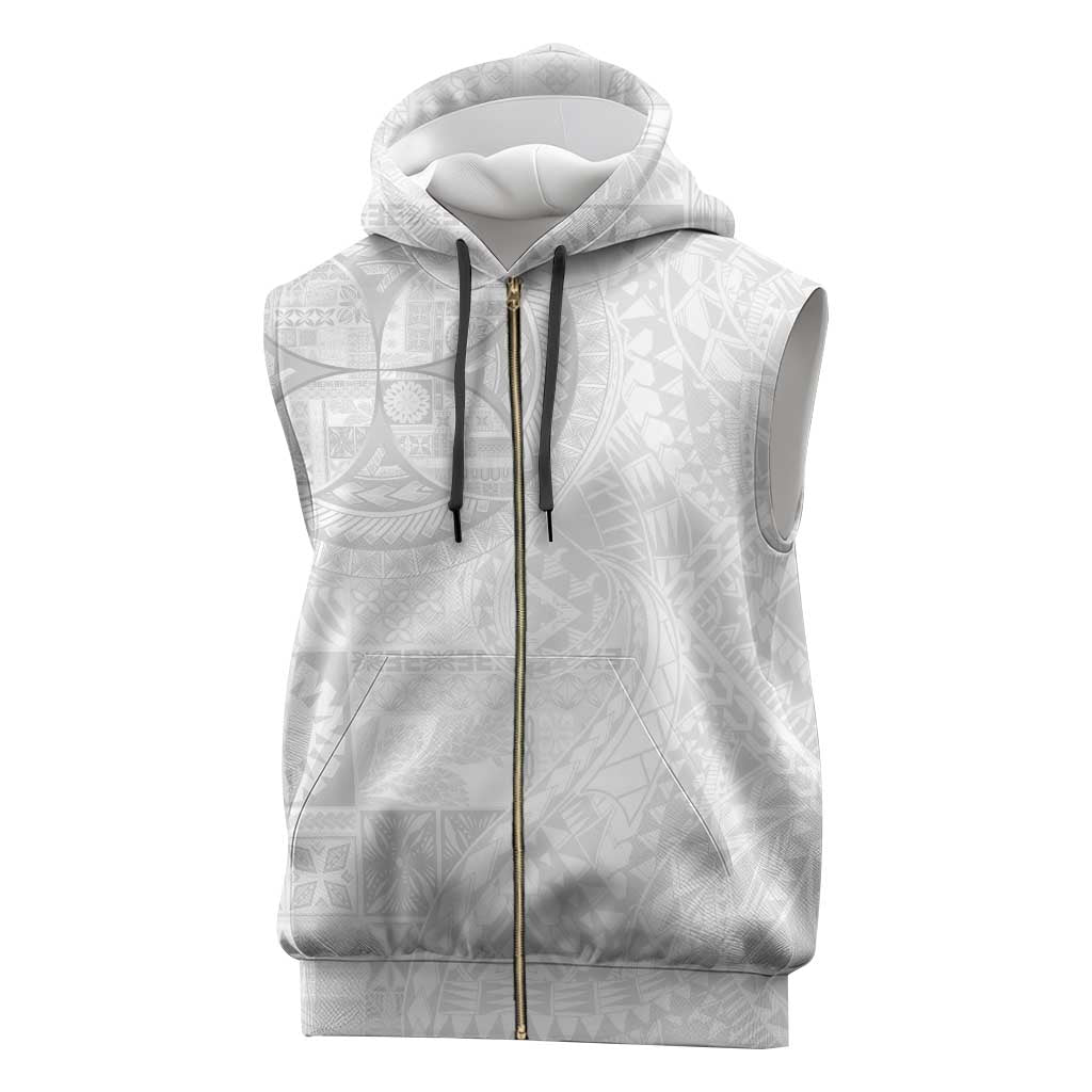 Samoan Culture-Lotu Tamaiti Sleeveless Zip Hoodie Siapo and Polynesian Art Tattoos - Polynesian Pride
