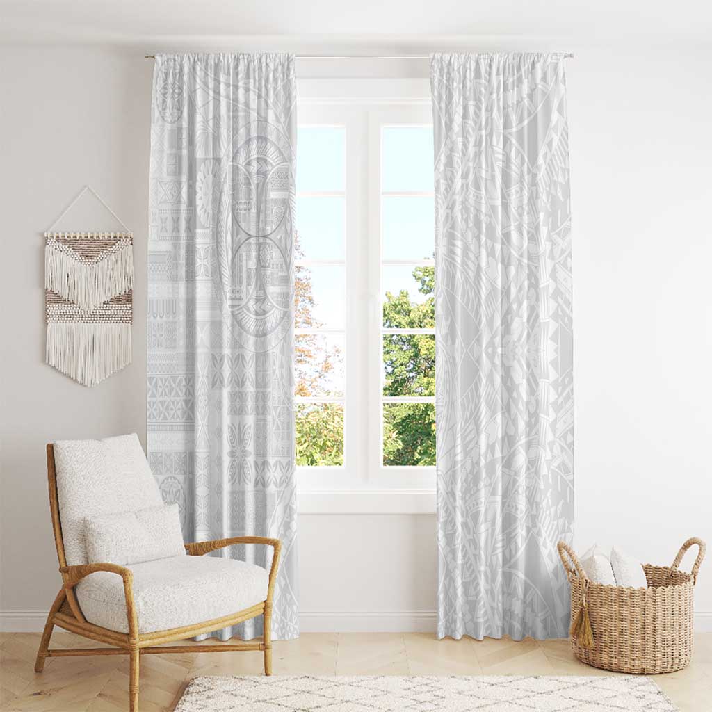 Samoan Culture-Lotu Tamaiti Window Curtain Siapo and Polynesian Art Tattoos LT03 - Polynesian Pride