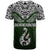 Aotearoa New Zealand T Shirt Silver Fern and Matau with Maori Tribal Green Style LT03 - Polynesian Pride