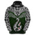 Custom Aotearoa New Zealand Hoodie Silver Fern and Matau with Maori Tribal Green Style LT03 - Polynesian Pride